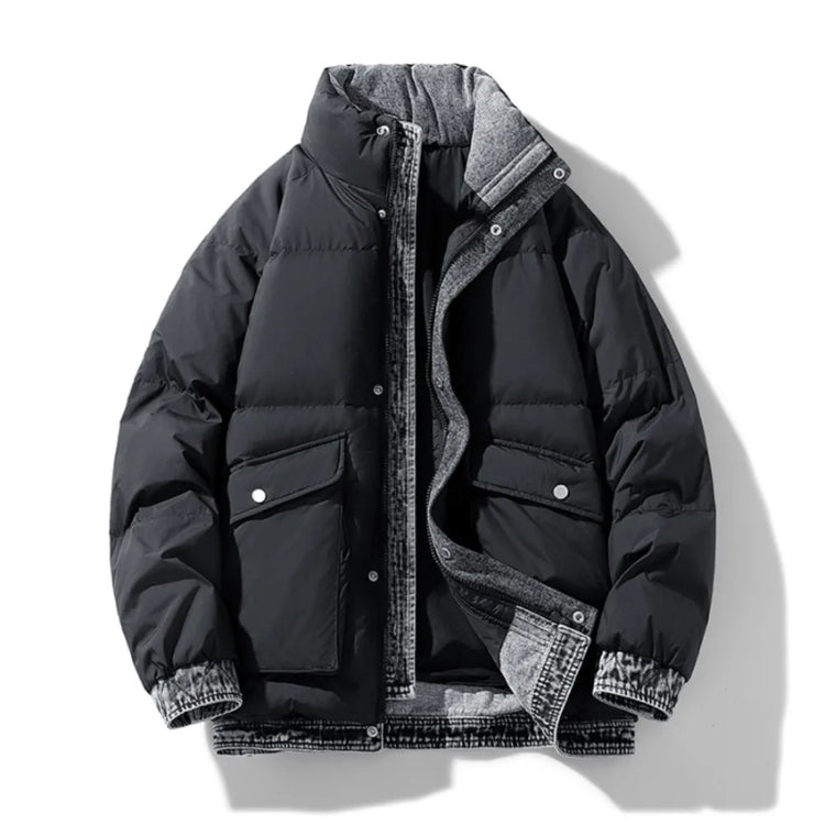 2025 Autumn and Winter New Down Jacket Fashionable Thickened Short Hooded Bakery Jacket for Men