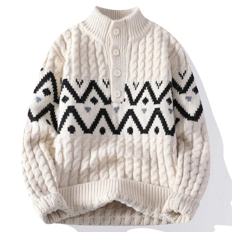 Mens Knit Sweater Autumn Winter Pullover Korean Soft Heavyweight Knit Polo Sweaters Minimalist Long Sleeve Casual Top
