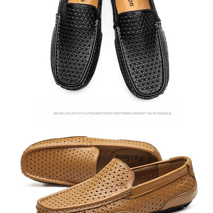 Scarpe casual da uomo di marca di lusso estiva Mocassini da uomo in vera pelle morbida Mocassini Designer italiano Scarpe da barca traspiranti