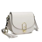 Miss Lulu WOMEN'S shoulder bag shoulder bag with zipper and tassel, modern, ideal for holiday and shopping, Crossbody Bag PlatiNum