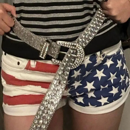 Pantaloncini di jeans stampati a stella retrò per donna Estate Y2k Glutei sottili Super Shorts Jeans Pantaloni caldi