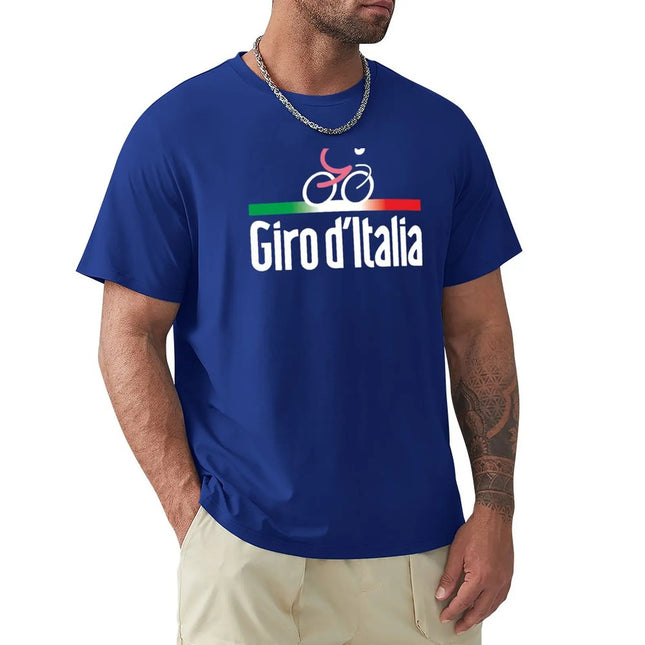 T-shirt Giro d'Italia d'été pour garçons et hommes, hauts amples à col rond et manches courtes, streetwear décontracté pour hommes