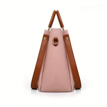 Set di 4 Borse da Donna in Pelle PU: Borsa a Tracolla, Borsa a Mano, Pochette e Portacarte