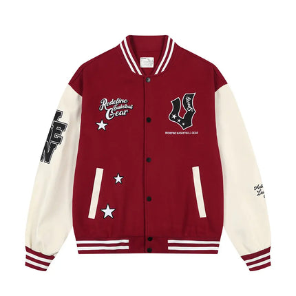 Veidoorn Street Fashion Baseball Jacket Unisex Casual Loose Baseball Coat Men Outdoor Streetwear Sport Er Jacket Daily Wear