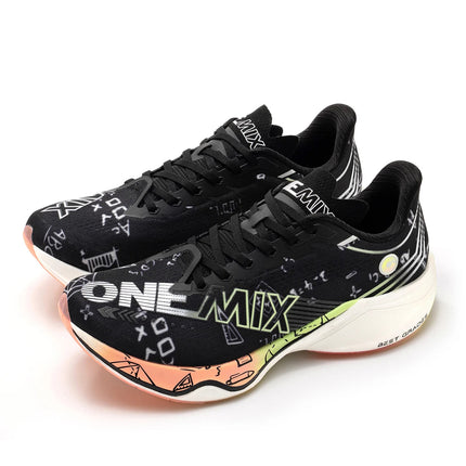 ONEMIX Scarpe da corsa per maratona ultraleggere Scarpe da ginnastica da corsa professionali in nylon con bordo in carbonio con supporto antiurto e rimbalzo PlatiNum