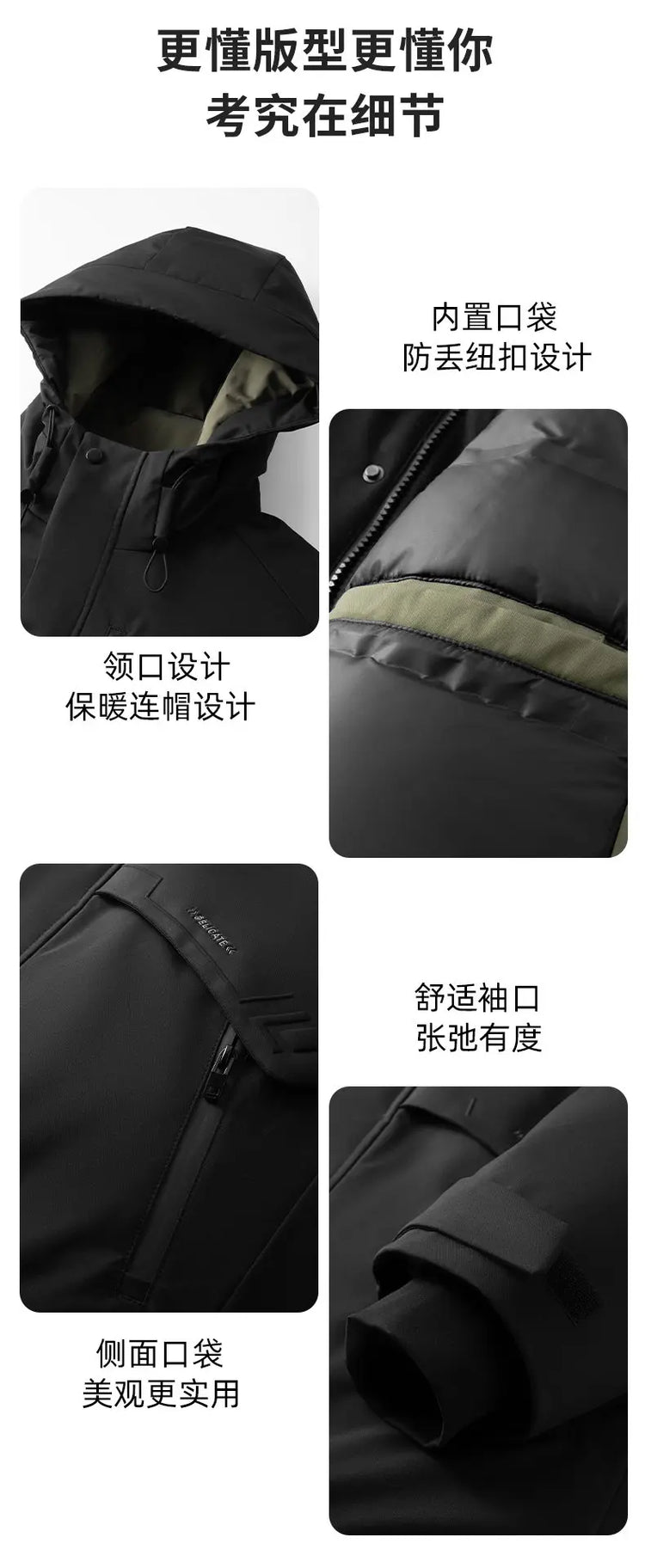 Oversized Men's 90% White Duck Down Jackets Winter Outdoor Windproof Warm Hooded Puffer Coat Loose Thicken Padded Parka Clothing