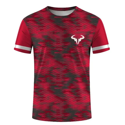 3D Printed Men's and Women's Outdoor Extreme Sports Short Sleeve Round Neck T-Shirt Badminton and Tennis Series
