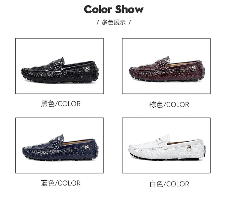 Scarpe Italiane Formali da Uomo, Mocassini in Pelle Fatti a Mano, Scarpe Casual Eleganti Slip-on, Comode Calzature di Lusso per Uomo