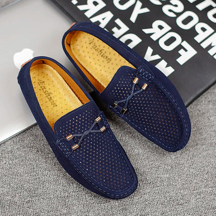 Scarpe Casual da Uomo Estate 2026, Mocassini di Lusso in Vera Pelle, Traspiranti e Comodi per la Guida
