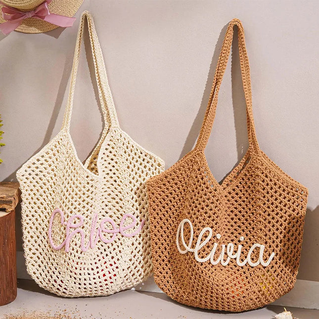 Personalized Beach Bags, Bridesmaid Gift Bags, Straw Beach Bags, Wedding Favors Gifts, Beach Travel Bag, Bachelorette Party Favors