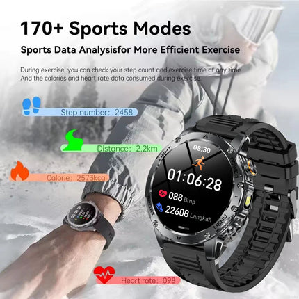 2025 Uomini Schermo AMOLED da 1,7 pollici Astuto Della Vigilanza 1000mAh Batteria Frequenza Cardiaca Chiamata Bluetooth NFC GPS Tracker Sport Fitness Orologi Nuovo platinumshop