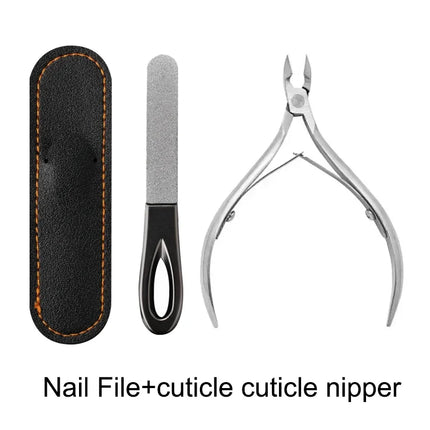 Stainless Steel Diamond Grit Nail File for Hard Thick Nails Durable Hypoallergenic Manicure Pedicure Tool Reusable Finger Toe Ca 2026