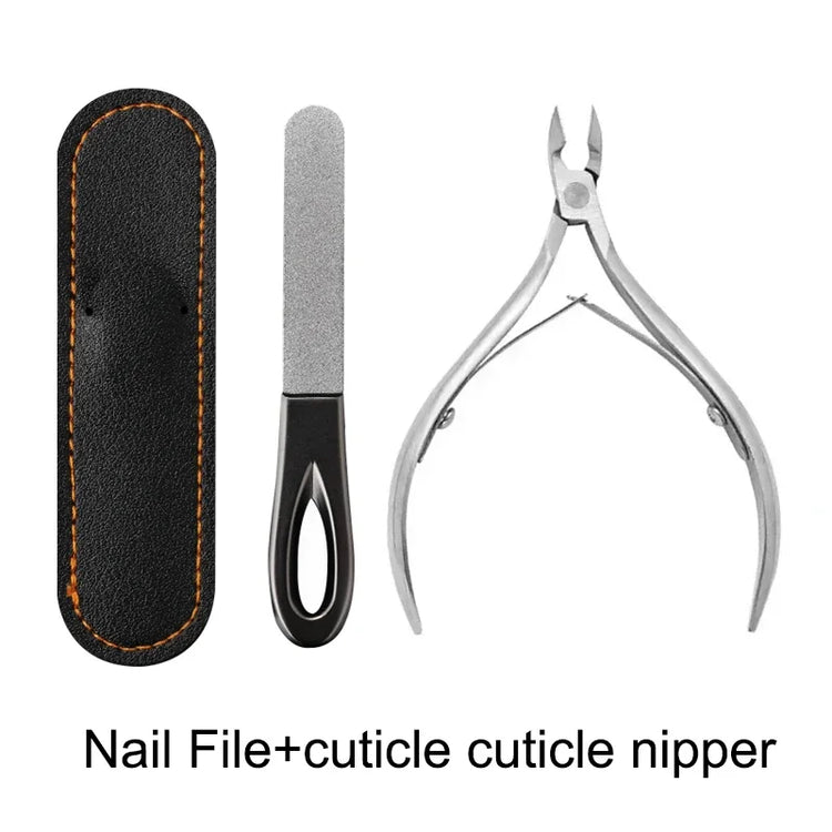 Stainless Steel Diamond Grit Nail File for Hard Thick Nails Durable Hypoallergenic Manicure Pedicure Tool Reusable Finger Toe Ca 2026