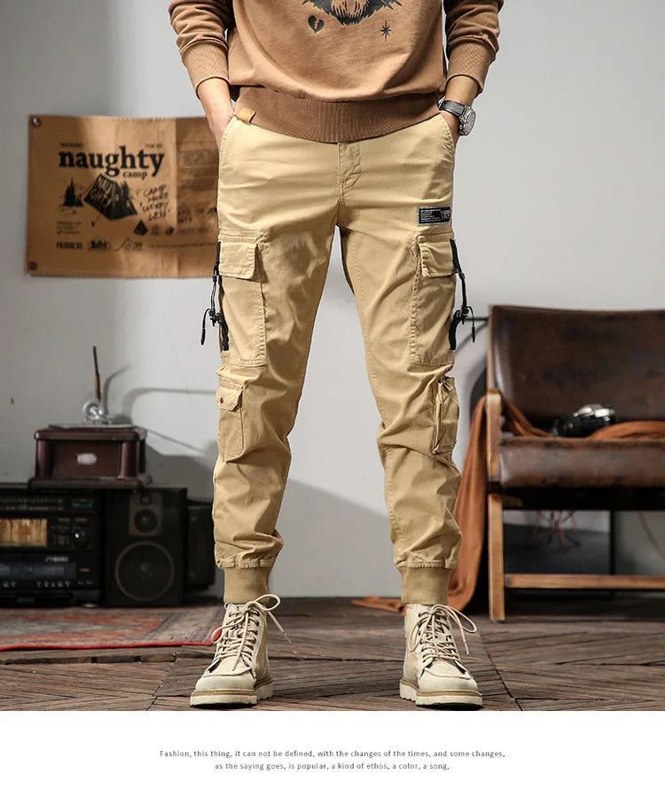 6 Pockets Joggers Cargo Pants Men Black Khaki Pants Men Slim Military Tactical Brown Work Trousers For Men Safari streetwear