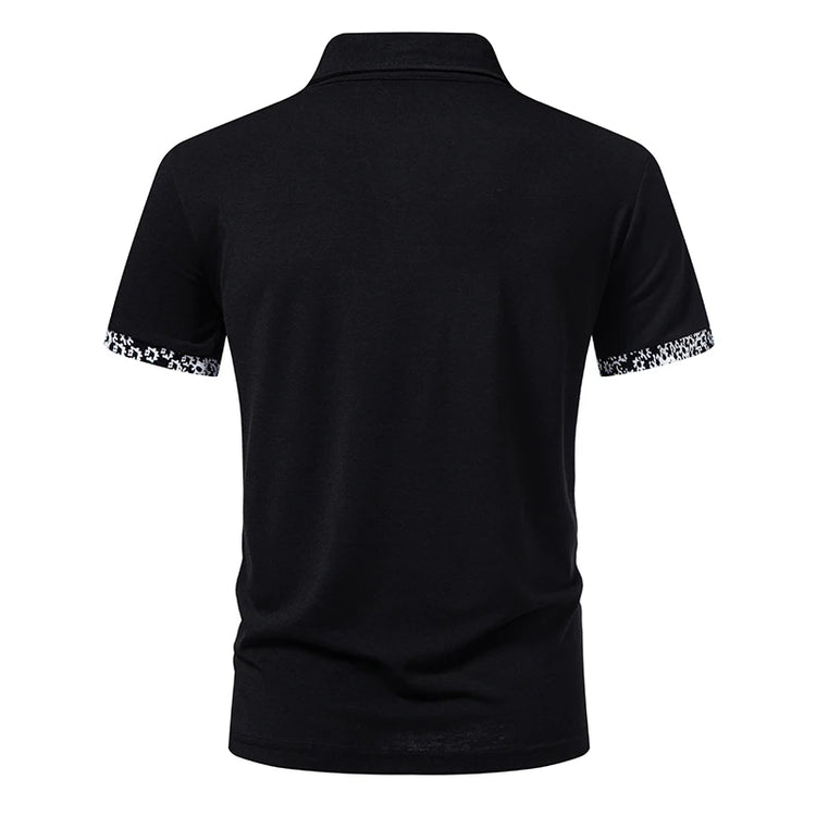 Polo da uomo estive a manica corta, T-shirt con colletto a risvolto, tinta unita, T-shirt sportiva T15