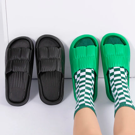 2023 Women's Soft Sole Cloud Slippers Thick Platform Indoor Outdoor Summer Beach Sandals EVA Non-slip Flip Flops
