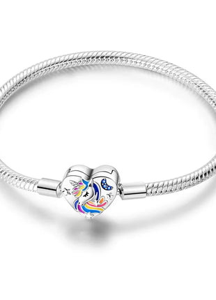 Nuovo Bracciale Artigianale Originale in Argento 925 con Charm, Liscio e Morbido, a Osso di Serpente, per Donna - Regalo 2026 PlatiNum