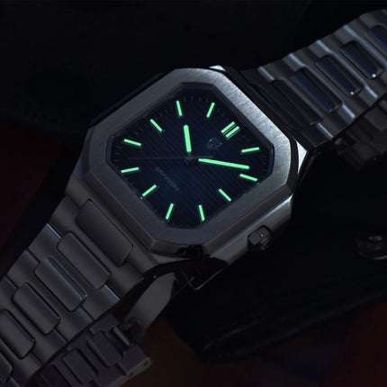 PAGANI DESIGN 37MM Orologio al Quarzo di Alta Gamma, Quadrato, Semplice ed Elegante, con Cristallo Zaffiro, Cassa in Acciaio Inossidabile, Regalo per Uomo