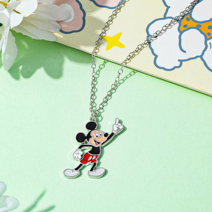 Gioielli Disney minimalisti - Collana con ciondoli smaltati di Topolino da indossare ogni giorno PlatiNum