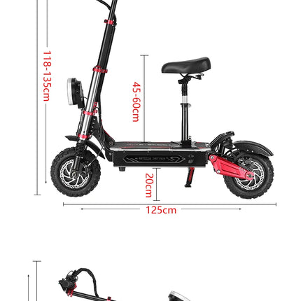 Monopattino Elettrico BOYUEDA S5-11 6000W Doppio Motore con Attivazione NFC e Controllo App, Batteria 60V38AH, Pneumatici Silenziosi per il Pendolarismo Urbano