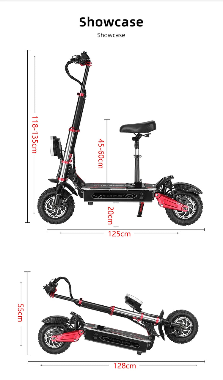 Monopattino Elettrico BOYUEDA S5-11 6000W Doppio Motore con Attivazione NFC e Controllo App, Batteria 60V38AH, Pneumatici Silenziosi per il Pendolarismo Urbano