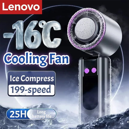 Ventilatore Portatile USB a 199 Velocità con Display Digitale, Grande Turbina Eolica, Mini Ventilatore Rinfrescante