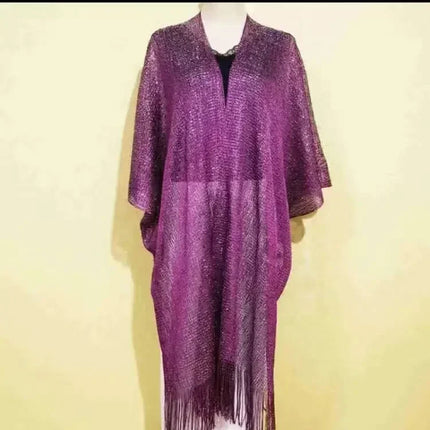 Abito copricostume da spiaggia lavorato a maglia trasparente con nappe sexy con frange Tunica in rete lucida per costumi da bagno da donna Abito da spiaggia leggero con copertura in rete platinumshop
