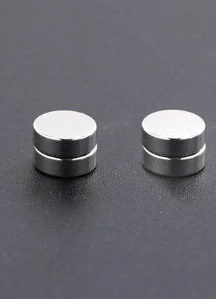 3 paia di orecchini a clip magnetici resistenti in cristallo per uomini e donne Orecchini con magnete zircone rotondo punk Gioielli non penetranti platinumshop