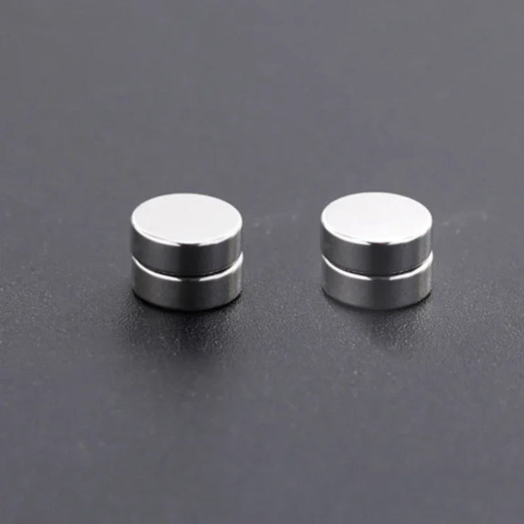 3 paia di orecchini a clip magnetici resistenti in cristallo per uomini e donne Orecchini con magnete zircone rotondo punk Gioielli non penetranti platinumshop