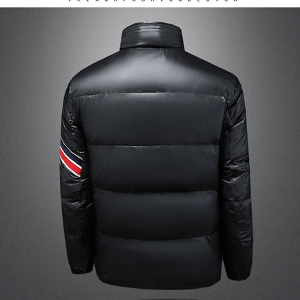 New Men's Short Down Jacket Korean Style Trendy stand collar Winter Coat Fashionable Stylish Warm Puffer Jacket