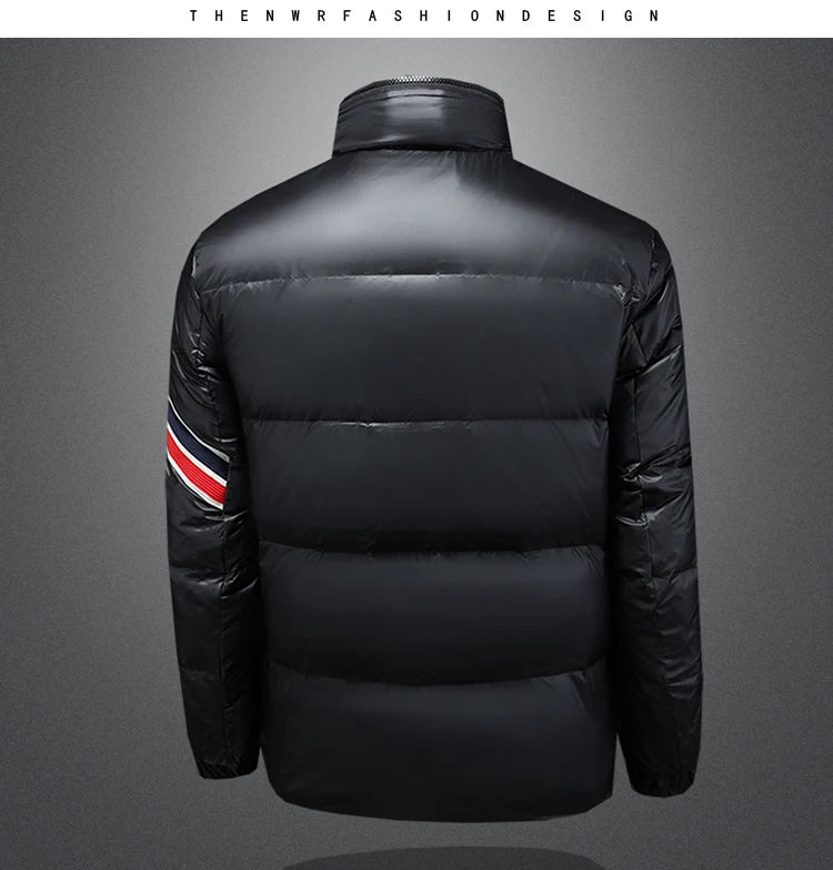 New Men's Short Down Jacket Korean Style Trendy stand collar Winter Coat Fashionable Stylish Warm Puffer Jacket