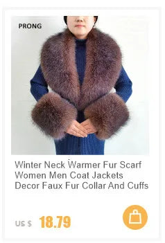 Real Fur Collar And Cuffs Set Winter Coat Accessories Women Fluffy Large Fur Shawl Neak Warm Fox Fur Scarf Furry Scarves Female