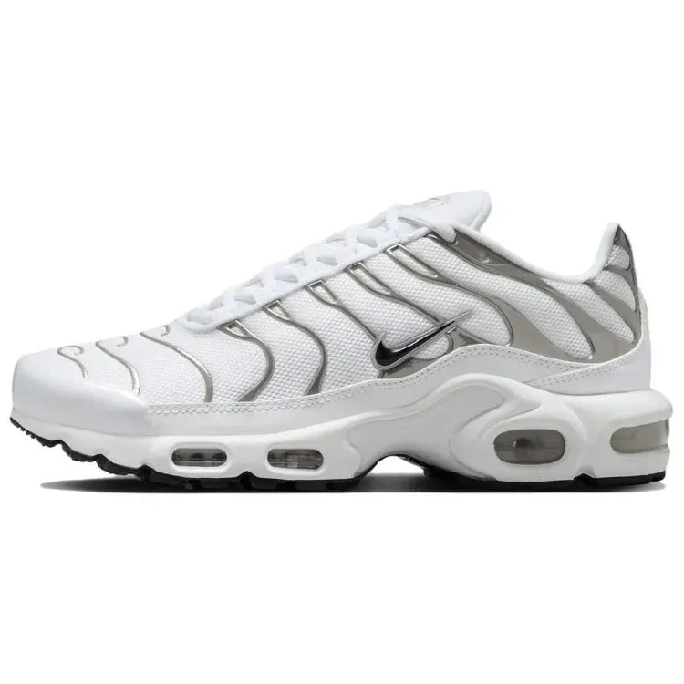 Nike Air Max Plus TN White Silver Women Retro Air Cushion Breathable Comfortable Running Shoes Trainers HJ9743-100