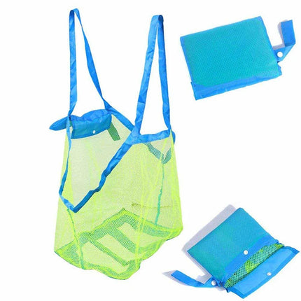 Borsa a rete protettiva per bambini con sabbia, borse portaoggetti per giocattoli da bagno per bambini, borsa da spiaggia grande per asciugamani, borsa per trucco cosmetico da donna