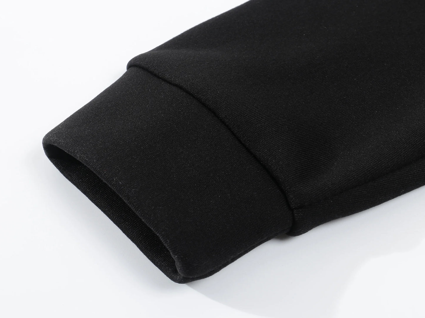 2025 Set di abbigliamento sportivo da jogging casual da uomo con cappuccio e pantaloni sportivi neri Giacca gommata Sport di moda Set invernale caldo da 2 pezzi