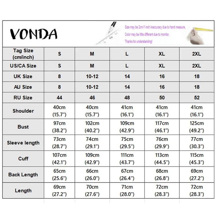 VONDA Autumn Women Capes Elegant Stand Collar Thin Cape Coat Solid Button Poncho OL Work Tops Office Streetwear Party Jackets