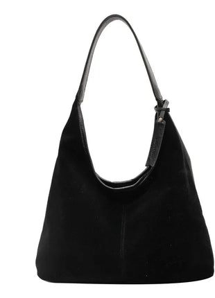 Women Suede Shoulder Bag with Zipper Hobo Bags Large Capacity Handbag Slouchy Bag Commuter Travel Bag Purses and Handbags PlatiNum
