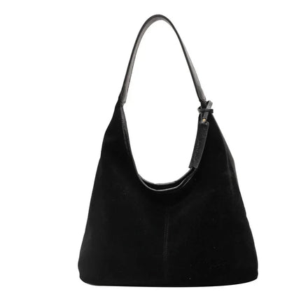Women Suede Shoulder Bag with Zipper Hobo Bags Large Capacity Handbag Slouchy Bag Commuter Travel Bag Purses and Handbags PlatiNum