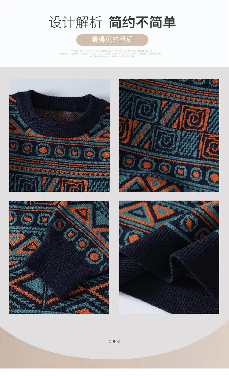 Men's fashion pullovers 2026 men winter korean style Sweaters mens warm sweater O-neck men sweaters autumn  men full size M-3XL