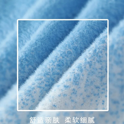 Imitation Mink Sweater for Men's Gradient Knitted Sweater for Couples Round Neck Thickened Warm Casual Pullover