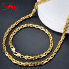 Sunny Jewelry Set Classic placcato oro collana bracciale per donna uomo Luxury Punk rame Link catene collana braccialetto regalo platinumshop