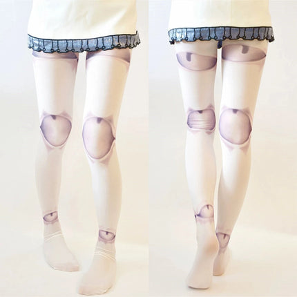 Donne Gotico Harajuku Novità Collant Stile Goth Giapponese Anime Snodato per la Bambola Del Tatuaggio 3D Stampa Calzamaglia Calze Cosplay