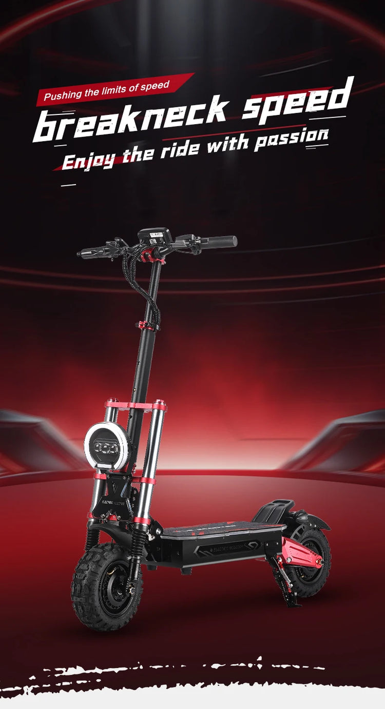 Monopattino Elettrico BOYUEDA S5-11 6000W Doppio Motore con Attivazione NFC e Controllo App, Batteria 60V38AH, Pneumatici Silenziosi per il Pendolarismo Urbano
