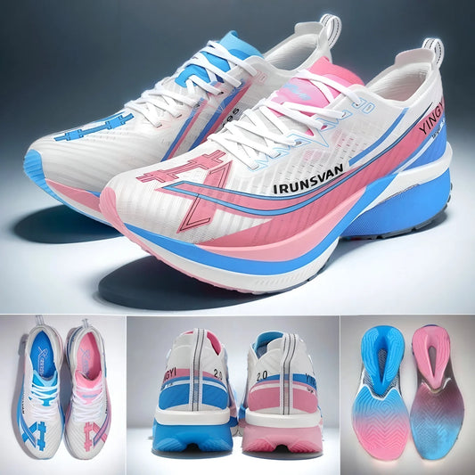 IRUNSVAN Carbon Plate Marathon Running Racing Shoes Professional Stable Support Shock-relief Ultra-light Rebound Sport Sneakers