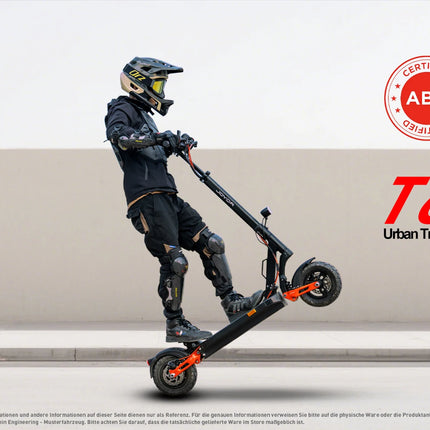 Monopattino Elettrico Pieghevole JOYOR T6E DE con Omologazione ABE, 20km/h, 500W, 48V18AH, Ruote da 10 Pollici, per Adulti