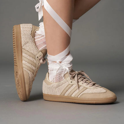 Scarpe sportive classiche casual lavorate a maglia da donna Adidas genuine trifoglio JR9446