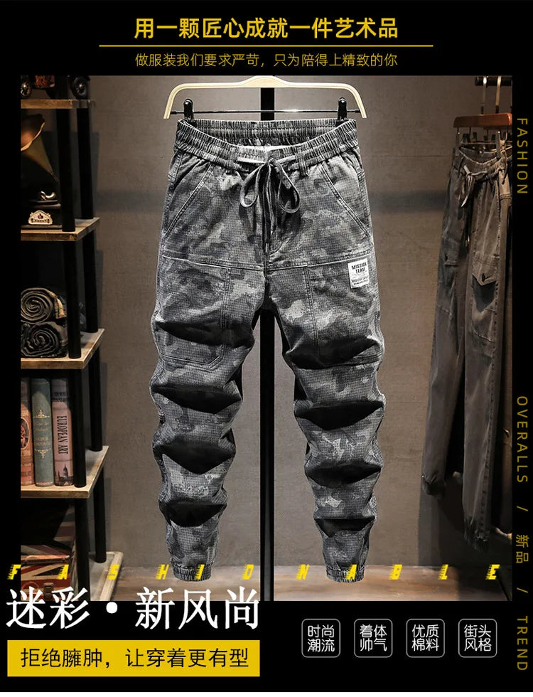 Camouflage Military Jogger Pants Men 2025 Pure Cotton Men's Spring Autumn Multi-pocket Function Cargo Pant Streetwear Trousers