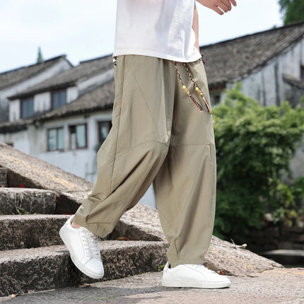 Pantaloni Larghi Estivi da Uomo, Stile Retrò Oversize, Pantaloni Harem Tinta Unita, Pantaloni Casual Harajuku, Pantaloni da Jogging per Donna, Abbigliamento Streetwear