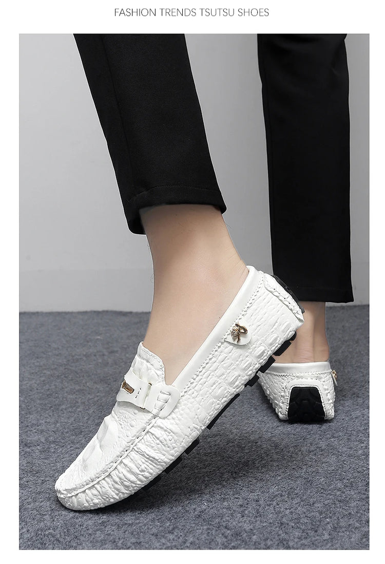 Scarpe Italiane Formali da Uomo, Mocassini in Pelle Fatti a Mano, Scarpe Casual Eleganti Slip-on, Comode Calzature di Lusso per Uomo