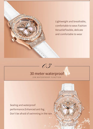 OLEVS 9996 Orologio Elegante di Lusso da Donna, Orologio al Quarzo Scheletrato, Impermeabile, con Quadrante Luminoso e Diamanti, Regalo Originale platinumshop